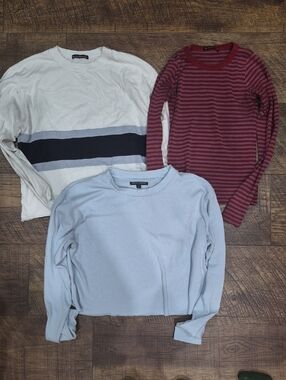 Women's Brandy Melville Top Lot OS Cropped Oversized Workout Wear